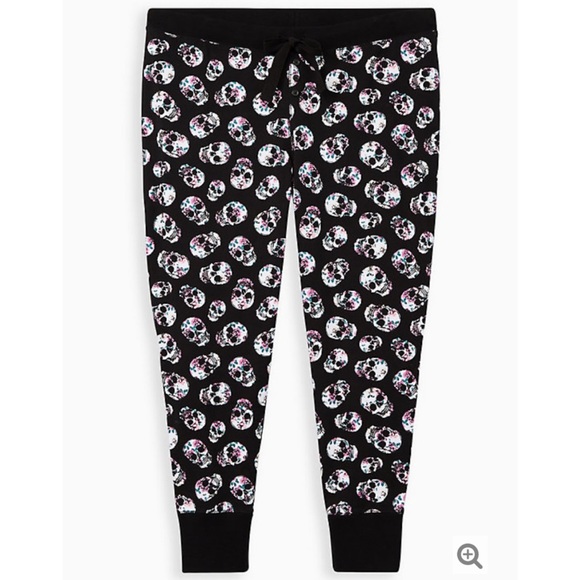NWT TORRID Floral Skull Sleep Jogger - Picture 4 of 9